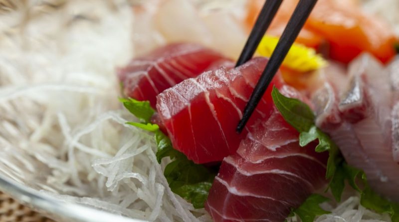 Sushi with Chopsticks